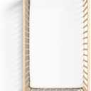 Organic All in One Crib Sheet and Mattress Protector - Waterproof Protectors - Reusable Washable  Fits Cribs  52x28- with 9 Skirt White