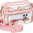 PACKISM Clear Bag for Stadium Events - Clear Purses for Women Stadium Crossbody Concert Bag for Game Day, Sports, Festival