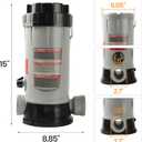 AR-PRO Replacement CL200 in-line Series Feeder, Compatible with Hayward Pool Chlorinator Systems, Automatic Puck & Disc Feeder with Adjustable Dial