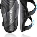 Shin Guards Soccer Kids Youth, CE Certified Airsfish Shin Guard Protection Gear for 2-18 Years Old Boys Girls Teenagers High Impact Resistant Breathable Comfortable 1 Pair 4 Sizes (Medium, Black)