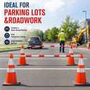 24 Pack Retractable Traffic Cone Bars, 4.04-7.22 ft, Cones Not Included