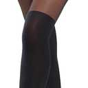 Faux Thigh High Tights for Women - Fishnet Gothic Pantyhose, High Waist Over-The-Knee Goth Leggings (Black)