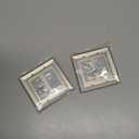 Metal Wall Plate for Electrical Outlets, Decorative Brushed Nickel Switch Plates Outlet Cover, Light Switch Cover Plate, 2-Gang Wall Plates (Double Decorator, 2 Pack)