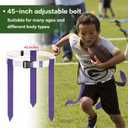 Flag Football Belts, 14 Player White Flag Football Set with 42 Flags for Adult Youth Kids Training