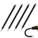 2 x Flexible Drill Bit Extension, Super Bit, 11.6 inch Bendable Drill Bit Extension, Flexible Shaft Extension Bits (4)