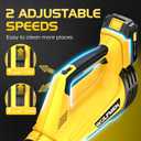 Leaf Blower, Electric Cordless Leaf Blower with 2 Batteries and Charger, 2 Speed Mode, Lightweight Leaf Blowers for Blowing Leaves, Lawn Care, Patio Cleaning and Dust