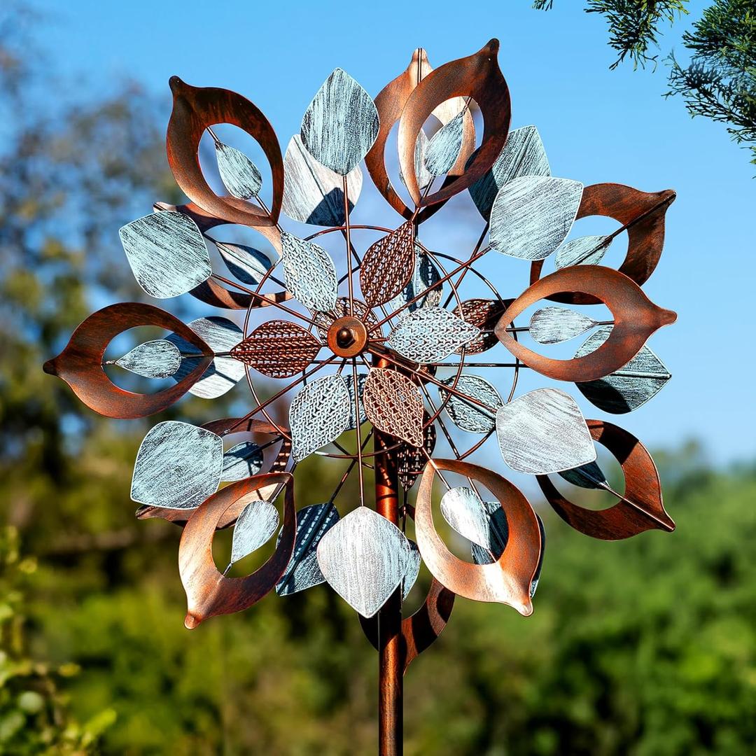 Wind Spinners Outdoor for Yard and Garden, 84 Inch Metal Large Outdoors Windmill Kinetic Wind Spinner, Outside Decor for Yard Art Lawn Backyard Landscape Patio(24" W x 84" H)