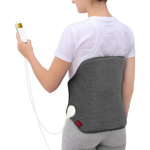 Heating Pad for Back, Comfytemp Birthday Gifts for Women Men Dad Mom, Large Electric Lower Back Heating Pad, FSA Eligible HSA Heat Pad for Period, Lumbar, Abdomen, XL Heated Belt  11 Auto-Off, Grey (15" x 24")