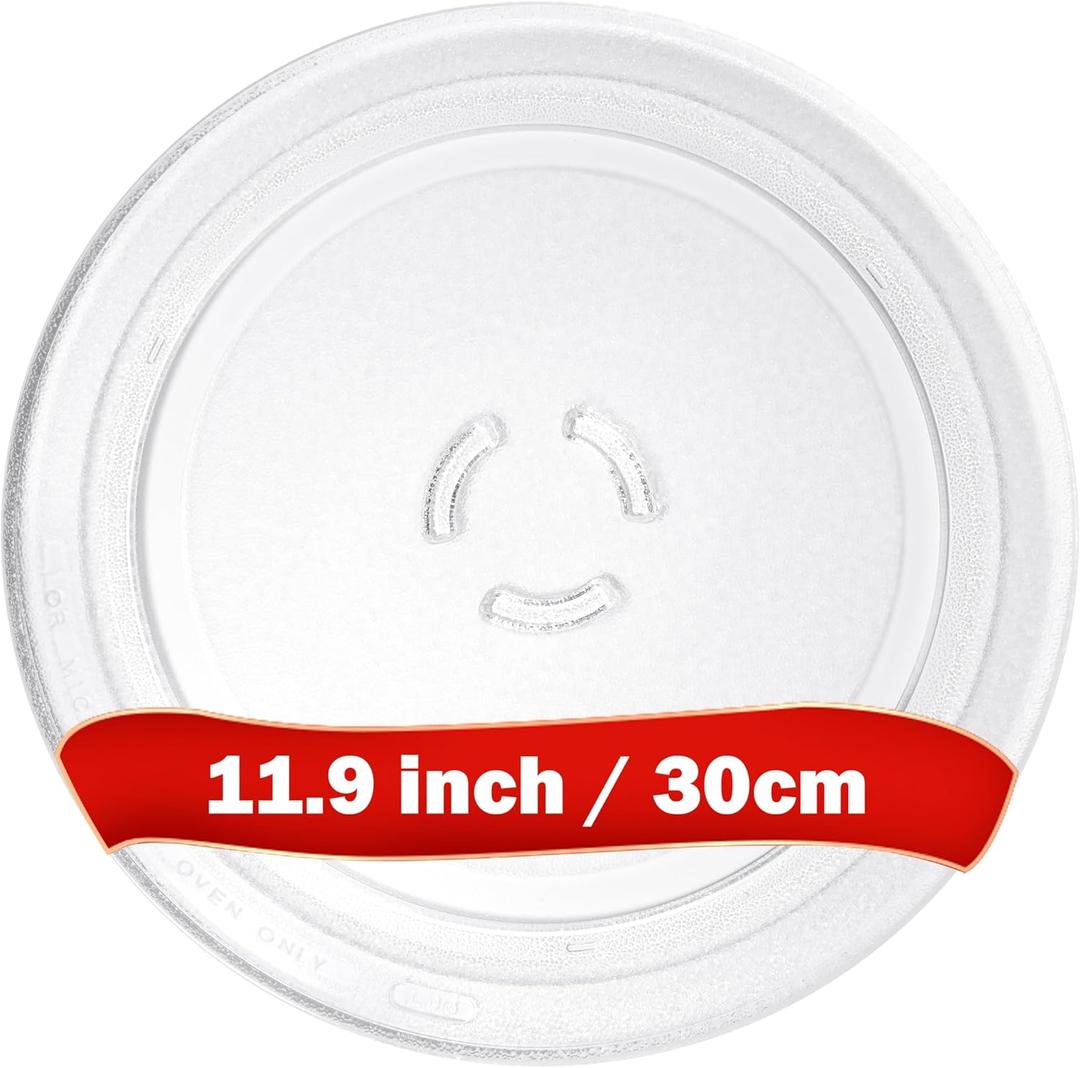 4393799 4393751 Microwave Glass Turntable 11.9 inch Fit for whirl-pool ken-more amana may-tag Microwave Tray Plate Replaces 30QBP4185 AP3130793 PS373741 8206226