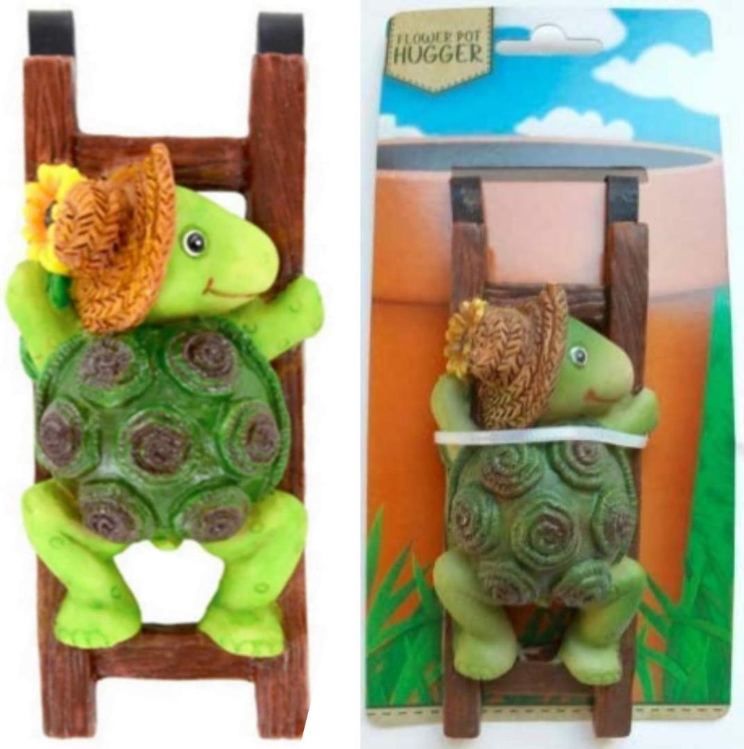 Flower Pot - Hugger Figurine - Turtle (2 Pcs) Garden Decor - Get All The Fun Collections of Pot Pal Climbers - Hanging Planter Decorations - Patio Decor - Yard Decor Flower Pot - Hugger Figurine - Turtle (2 Pcs) Garden Decor - Get All The Fun Collections of Pot Pal Climbers - Hanging Planter Decorations - Patio Decor - Yard Decor
