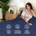 Cal King Size Flat Sheet - Hotel Quality Top Flat Bed Sheet Only - Ultra-Soft, Comfy, Breathable & Cooling - Fade & Wrinkle Free - Easy-Care, Stain & Shrink Resistant Bedding - Oeko-Tex - Navy Blue