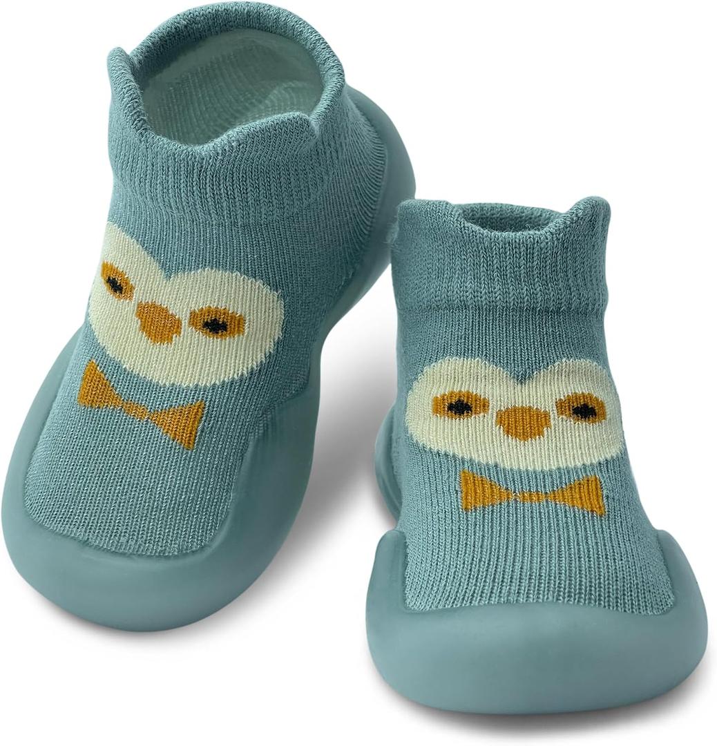 Baby Shoes Boys Girls First Walking Shoes Non Slip Soft Sole Sneakers Toddler Infant Babygirl Sock Shoes (Green, XS)