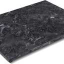 Rectangular Marble Cheese Board - 15.75" x 19.5" Black Marble Serving Board for Baking, Charcuterie, Pastry, Trivet - Non-Stick Heat Resistant Marble Cutting Boards for Kitchen