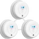 X-Sense Smoke and Carbon Monoxide Detector Combo, Wireless Interconnected Combination Smoke and Carbon Monoxide Detector with 10-Year Battery, Up to 24 X-Sense Link+ Wireless Alarms, SC01-W, 3-Pack