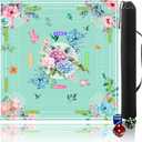 mahjong mat for table with Drawstring Bag/31.5Inch/american mahjong table cloth with rules mats,Noise Reduction Anti-Slip game mat for table,for Mahjong/Poker/Board Games/Card Games/Dominoes (blue), 7 inches x 16 inches