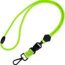Wisdompro 23 inch Round Cord Lanyard with Safety Breakaway Buckle | Heavy Duty Neck Lanyard, with Detachable Buckle and Metal Hook, Suitable for ID Card Badge Holder and Keys, 2 Pack