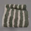 GRANNY SAYS Striped Bathroom Rugs Non Slip, 16" x 24", Bath Rugs for Bathroom Washable, Bath Mats for Floor, Microfiber Bath Mat for Tub, Absorbent Bath Rugs for Shower Room, Sage Green