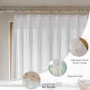 MAIHER Light Filtering Pinch Pleat Curtains 96 Inches Long, Linen Blend Beige White Semi Sheer Pleated Drapes Patio Door Window Curtains for Living Room 1 Panel, 72" W x 96" L