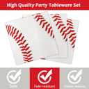 96 Pcs Baseball Party Supplies Bundle Paper Plates Napkins Baseballs Party Birthday Decorations Favors For Girls Serves 24