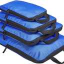 COVAX 4 Set Compression Packing Cubes, Travel Luggage Organizers and Storage Packing Cubes, Blue