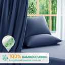 SONORO KATE 100% Viscose Derived from Bamboo_Sheets King Size, Ultra Breathable & Cooling Bed Sheets for Hot Sleepers, Hotel Luxury Silky Bedding Sheets, 16" Deep Pocket - 4PC (Navy Blue,King)