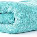 The Rag Company, The Liquid8r, Absorbent 70/30 Blend Microfiber Drying Towel for Cars, Trucks, and SUVs, Safe for Detailing, Scratch-Free, Twist Loop, 1100 GSM, 25x36 Inches, Aqua Blue