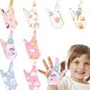 16 Pcs 36 Years Thumb Sucking Guard Gloves for Kids Stop Thumb Sucking Chewy Compression Gloves Breathable Finger Nail Biting Stopper for Girls Boys 8 Cute Style, 8 Pairs