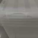 IRIS USA 51 L (54 QT) Plastic Storage Box with Lid and Latches - 4 Pack - BPA-Free, See-Through Organizing Solution, Durable Nestable Stackable Containers, Secure Pull Handle - Clear