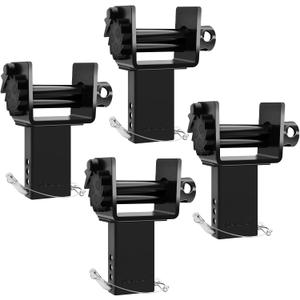 4 Pack Trailer Stake Pocket Winch Flatbed with Anti-Loss Cord, Capacity 16,200 lbs Utility Flatbed Accessories, Compatible with 4 inch Flatbed Winch Straps for 2x4 Stake Pockets