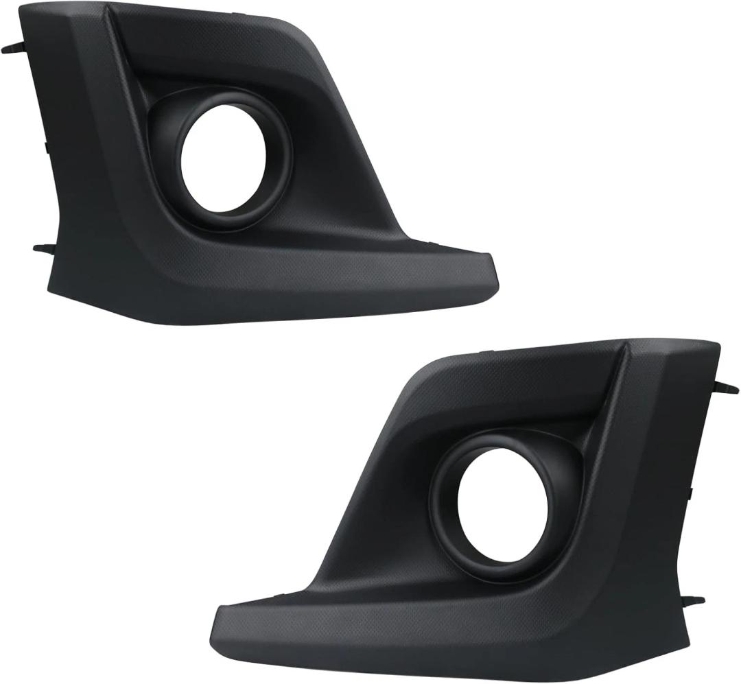 Pair Front Bumper Fog Light Bezel Cover Left Driver Side&Right Passenger Side Lamp Panel Trim with Fog Light Hole