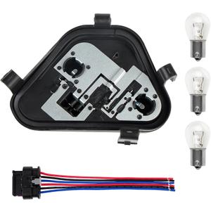 Passenger Side Right Rear Tail Light Lamp Holder Bracket Socket Panel Plug Connector Board with Bulbs & Harness Compatible with BMW 3 Series 320i/d 328i 335i 2012 2013 2014 2015 Replace 63217313044