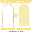 MODFUNS Wedding Arch Cover Light Yellow Spandex Arch Cover 2.6x6ft Round Top Arch Stand Cover Chiara Arch Backdrop Cover Stretchy Arch Wall Cover for Wedding Ceremony Birthday Party Decoration