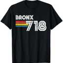 Vintage Bronx T-Shirt | Proud 718 New York City State Gift T-Shirt XL