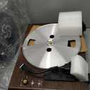 Turntable Record Player with Built-in Speakers, Vinyl Record Player Support Bluetooth Playback Auto Stop 33&45 RPM Speed RCA Line Out AUX in All-in-one Belt-Drive Turntable for Vinyl Records (Brown)