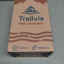 Trailvia Comfortable Footbed Sandals for Men & Women  Adjustable Buckle & Arch Support, Waterproof Summer Slides for Outdoor, Beach & Everyday Adventures (Navy)