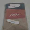 ODODOS Women's Crop 3-Pack Waffle Knit Seamless Camisole Crop Tank Tops, Beige+ Coral +Teal, Medium/Large