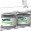 vacane Plastic Over Cabinet Door Organizer with Removable Hooks, Clear Hanging Baskets for Organizing Over the Cabinet Organizer Holder for Kitchen, Pantry, Bathroom-Hang Outside or Inside Door-M