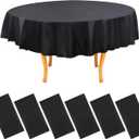 Table Cover Pack of 6 - Round - Black (Round 84" Dia)