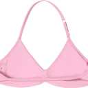 AUROLA Influence Adjustable Strappy Sports Bras for Women,Low Support Seamless Backless Padded Straps Impact Yoga Gym Bra (Pink, S)