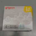 Pigeon Silicone Nipple (S) with Latch-On Line, Natural Feel, 1+ Months, 4 Counts
