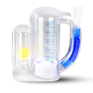 Incentive Spirometer (BLUE04, Medium) for Adult Lung Trainer Breathing Exerciser Respiratory Strengthener Device —5000ml Volume