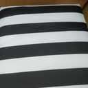 Arden Outdoor Midback Chair Cushion, 18 x 16.5, Rain-Proof, Fade Resistant Black Cabana Stripe, 36.5"L x 18"W x 3.5"H