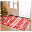GREFFY Christmas Door Mat, Indoor Outdoor Welcome Mat for Front Door Entrances, NonSlip Kitchen Rugs Christmas Rug, LowPile Holiday Doormat 24x36 Inch, Red