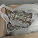 Washable Oriental Hallway Runner Rug - 3x8 Rugs for Living Room Soft Carpet for Bedroom Kitchen Waterproof Floral Distressed Indoor Stain Resistant Non-Shedding Floor Carpets (Green, 3X8)