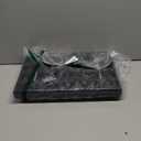 24 Cell Nursery Pots Trays 5 Pack (17"x11"x1.6"), Reusable Plant Pot Tray for Holding 3 inch Square Nursery Pots, Durable Plastic Carrying Seed Starter Tray with Drain Holes (Black)