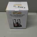 CIRCLE JOY Rechargeable Salt and Pepper Grinder Set Stainless Steel Electric Pepper Grinders with Variable Grinding Speed, External Adjustable Coarseness, Charging Base and White LED Light, Silver