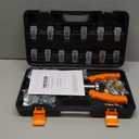 VEVOR Rivet Nut Tool, 16 inch Rivnut Tool Kit with 13PCS Metric and SAE Mandrels, 186PCS Rivet Nuts, Semi-auto Retraction, M3, M4, M5, M6, M8, M10, M12, 1/4-20, 5/16-18, 3/8-16, 1/2-13, 8-32, 10-24