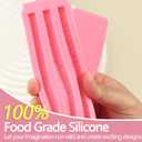 2 x 1 Pcs Bohemian Hemp Rope Cake Decoration Silicone Mold, Printed Flower and Leaf Shape Clay Chocolate Silicone Mold, Wedding Birthday Candy Cookie Dough Cupcake Toppers Baking Supplies