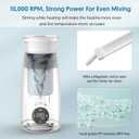 Portable Milk Warmer & Mixer, Cordless Travel Bottle Warmer for Breastmilk, Formula or Water, 10 oz Big Capacity, Big Battery Capacity for Journey, Calienta Biberones Porttil (white)