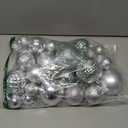 Christmas Ball Ornaments Silver Christmas Tree Decorations with Hang Rope-36pcs Shatterproof Christmas Ornaments Set with 6 Styles in 3 Sizes(Small Medium Large)